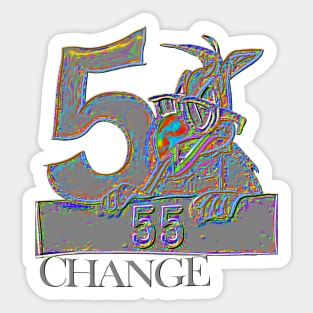 Angel Number 555 CHANGE Sticker